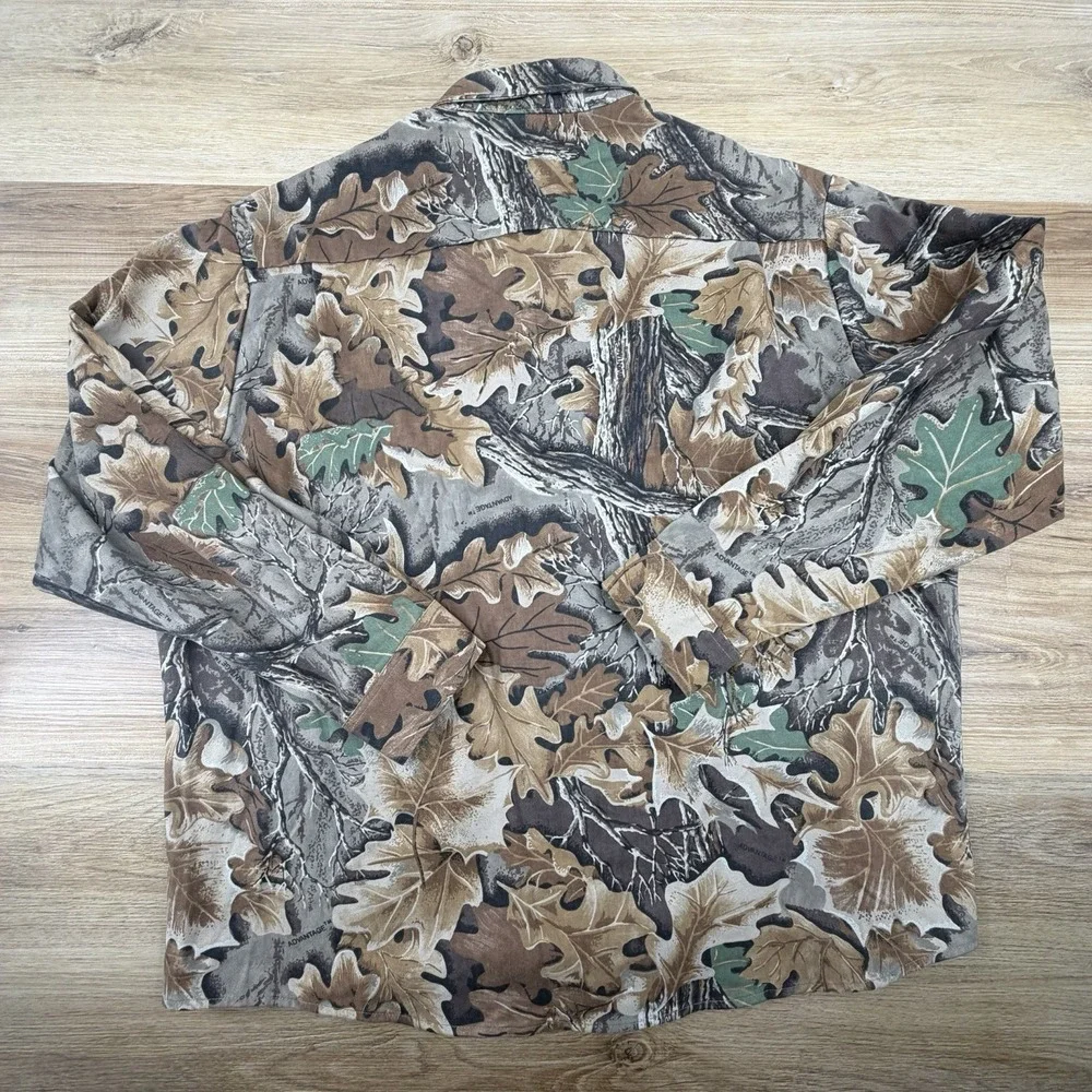 Vintage Walls Shirt Mens 3XL Camo Tan Long Sleeve Button-Up Hunting - Picture 4 of 7